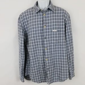 Vtg Guess Jeans Mens Flannel Plaid Button Sz L
